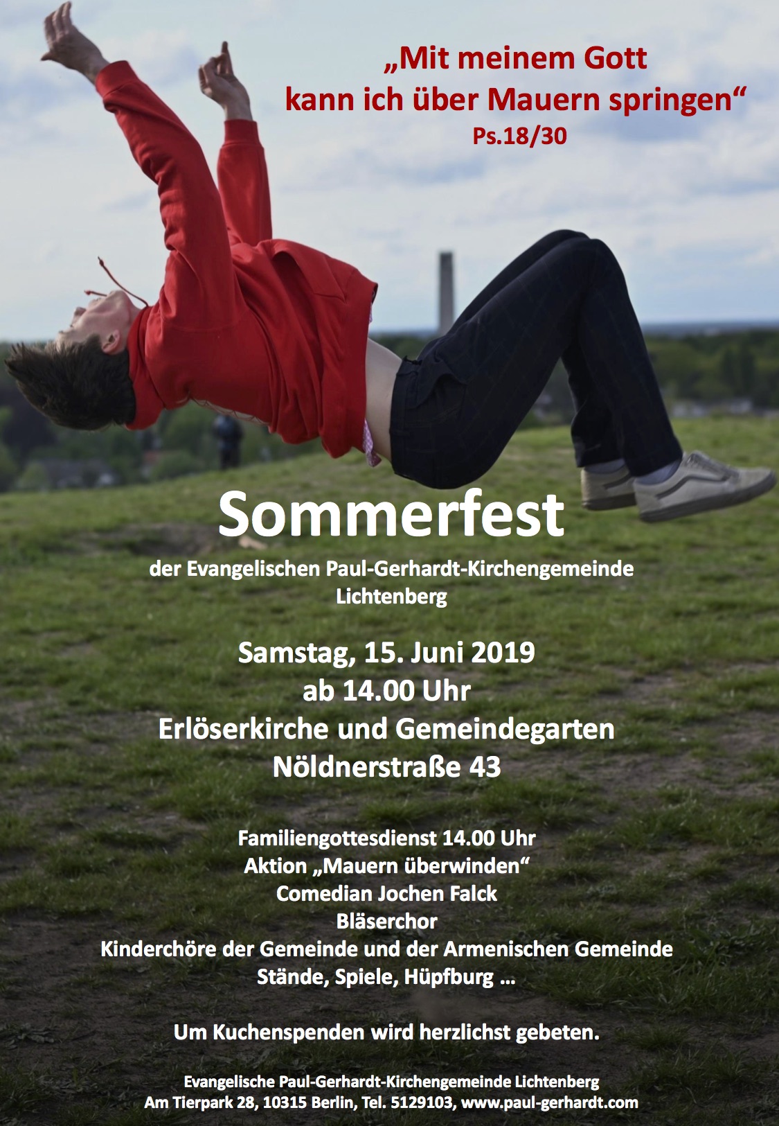 Sommerfest zusammen mit der Ev. Paul-Gerhardt-Gemeinde Lichtenberg in und um Erlöserkirche